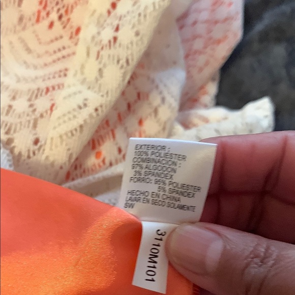 Alex Marie Elegant Lace Dress in Pink and Coral - Picture 5 of 12